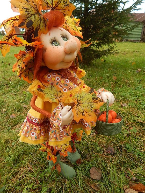 Куклы Ольги Чечеткиной осень