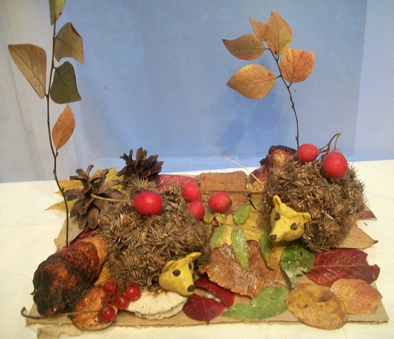 Осенний переполох поделка в садик из овощей