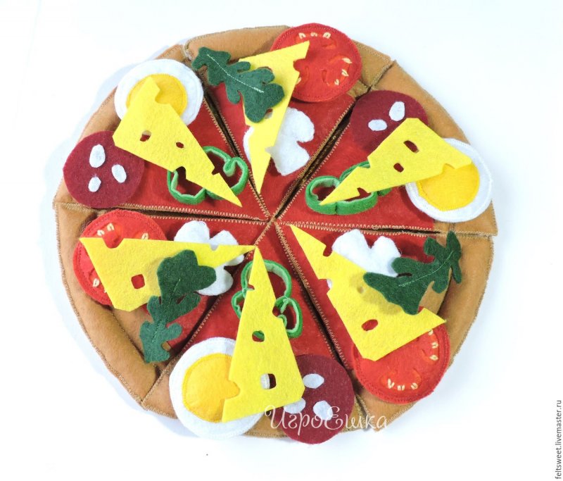 Игровой набор из фетра "пицца"