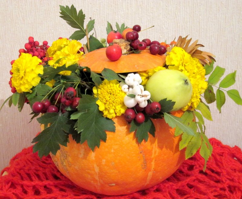 Осенние композиции из овощей и фруктов