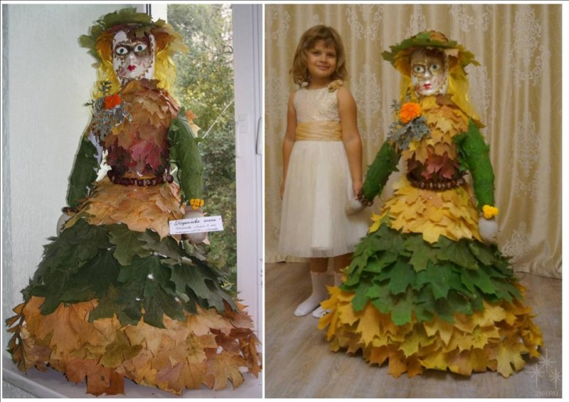 Платье из природного материала на ребенка