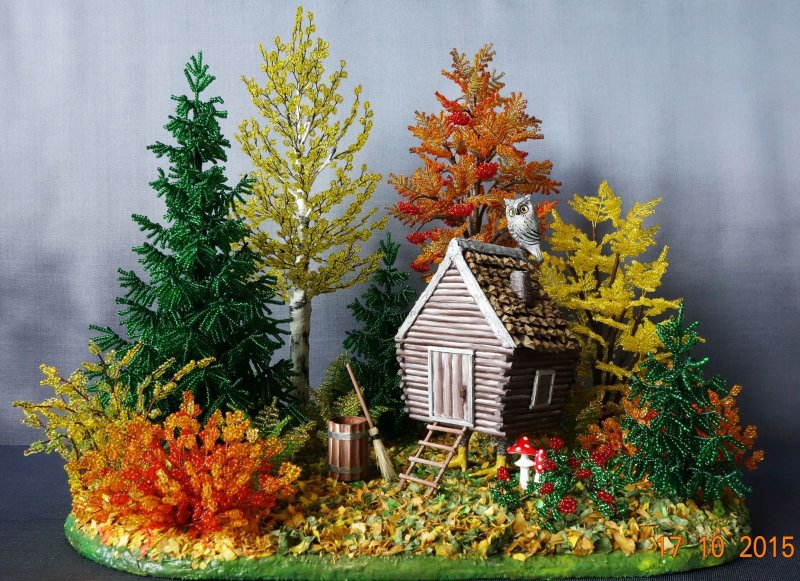 Осенняя поделка домик