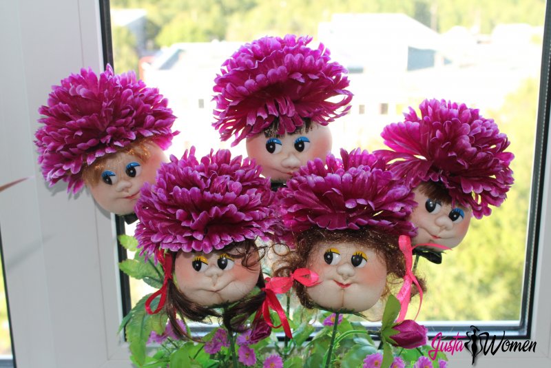 Цветочные капроновые куклы