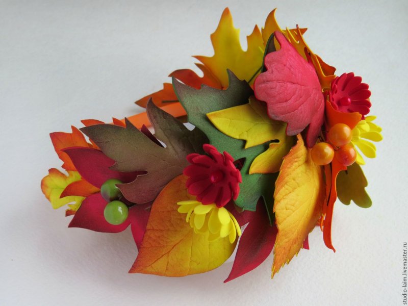 Осенний букет из фоамирана для детей