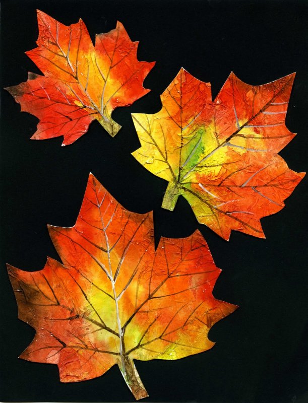 Осенние листья из картона