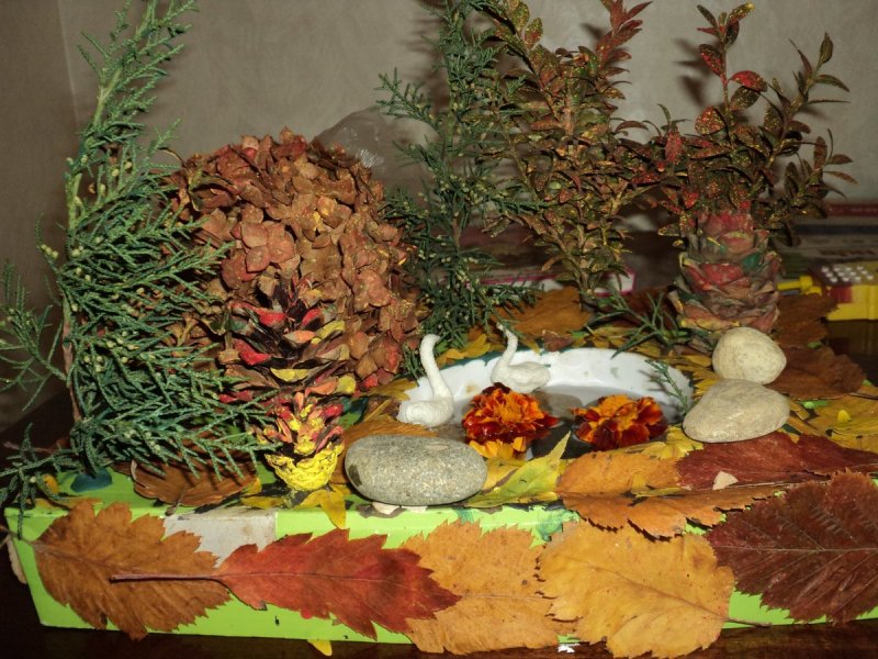 Осенние поделки из природного материала в детский сад