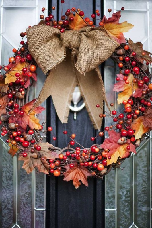 Осенние венки на дверь