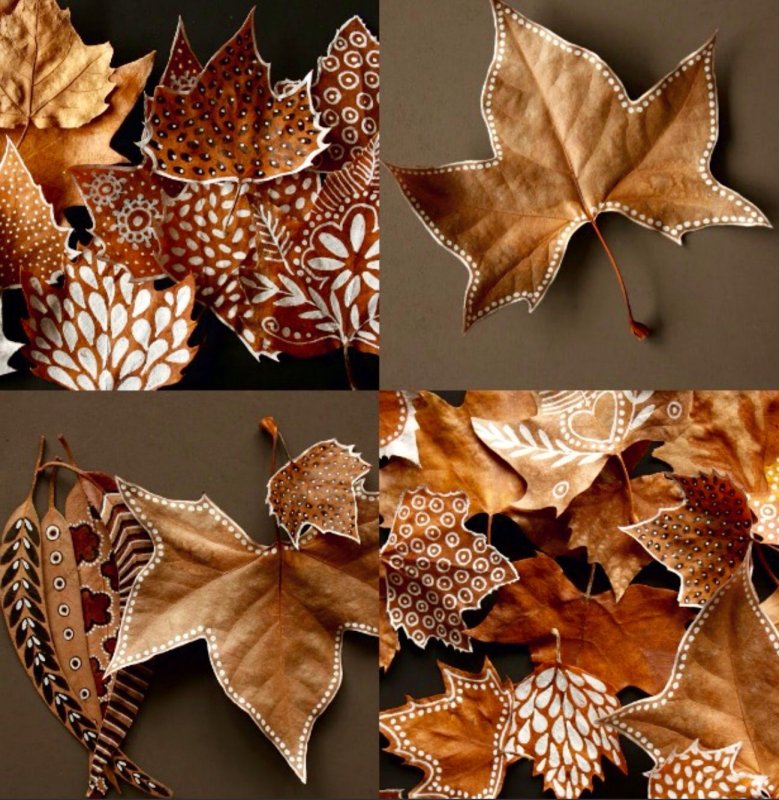 Украшения из осенних листьев
