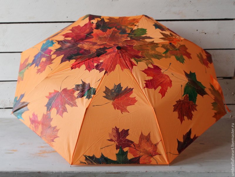 Зонт полуавтомат Maple Leaf Orange
