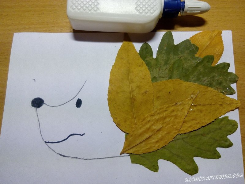 Осенняя поделка Ежик из бумаги