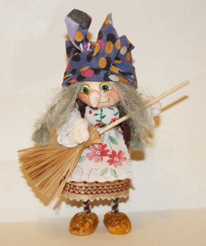 Кукла баба-Яга из Мешковины