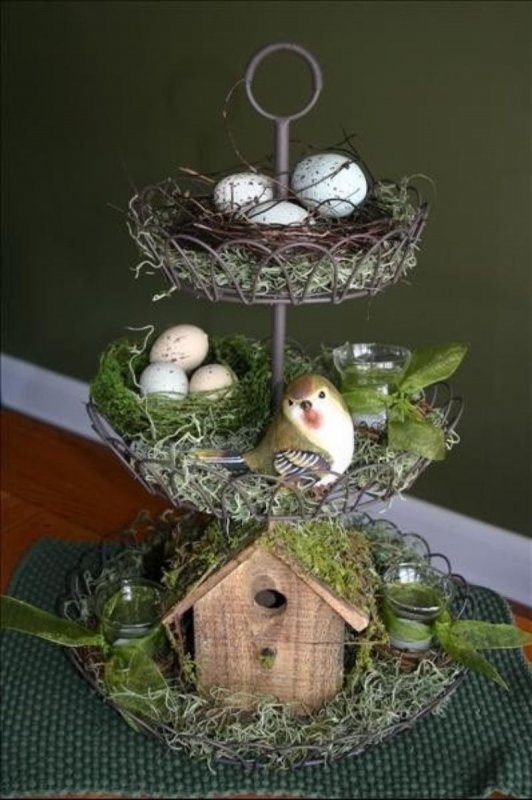 Пасхальные композиции гнездо