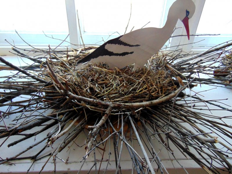 Декоративное гнездо для аиста