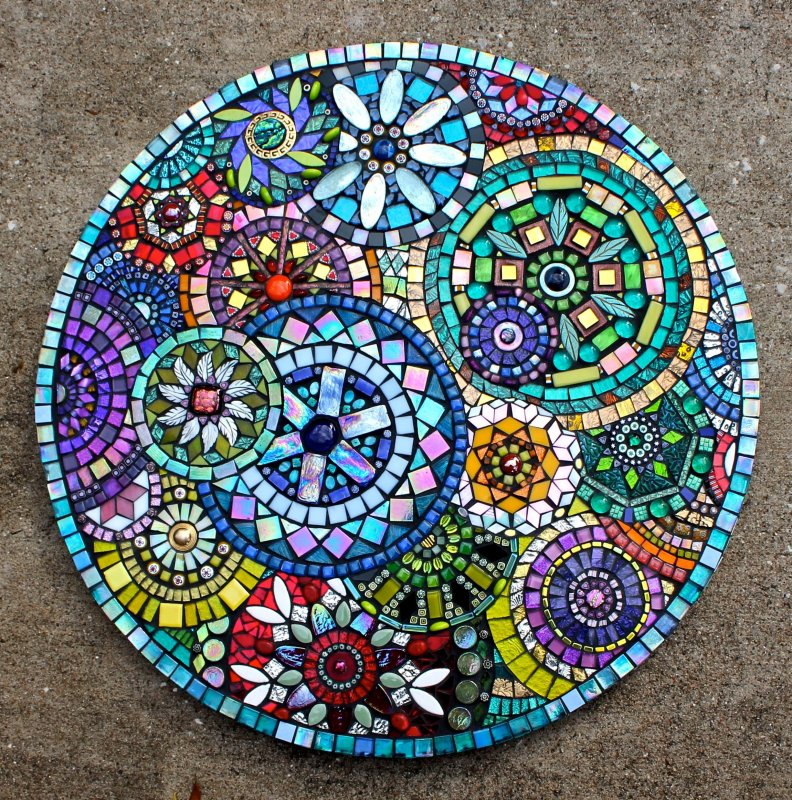 Цветочные горшки мозаика