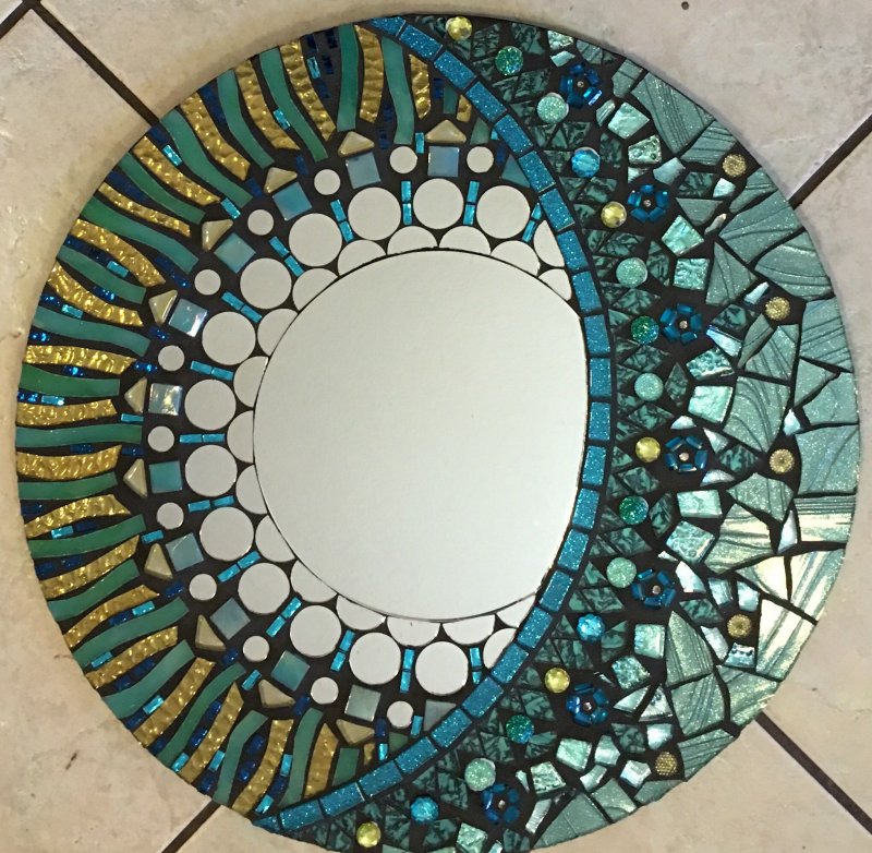 Декорирование зеркала мозаикой