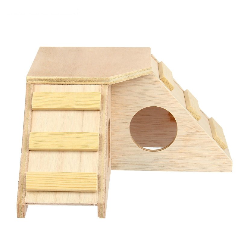 Гамма домик для морской свинки угловой деревянный, 300*300*180мм