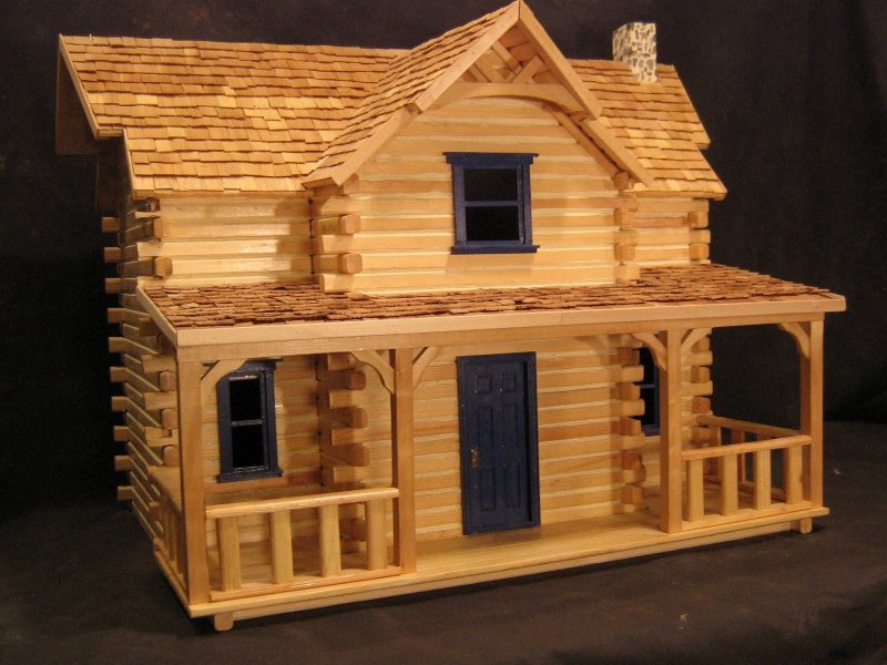 Дом из деревянных палочек