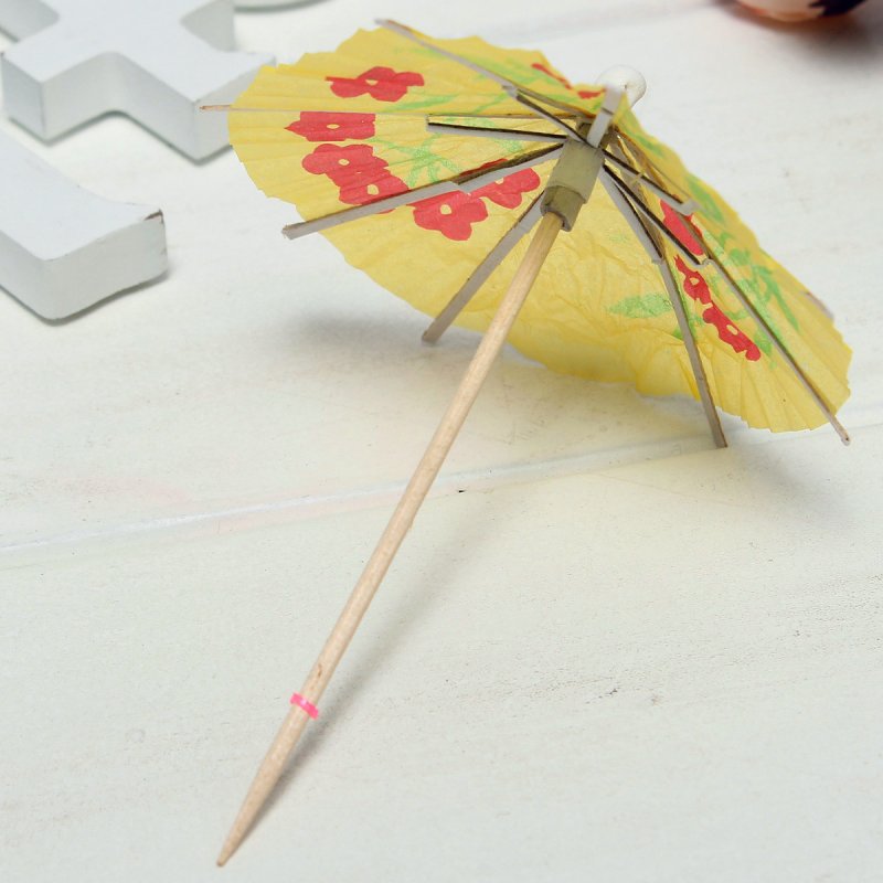 Зонтики из бумаги и зубочисток