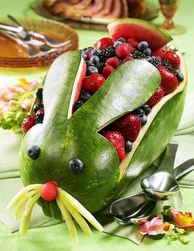 Украшения из овощей и фруктов