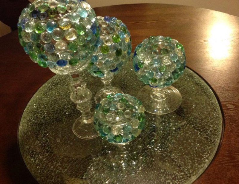 Стеклянные шарики для декора