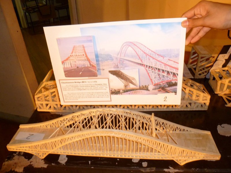 Макет моста из картона