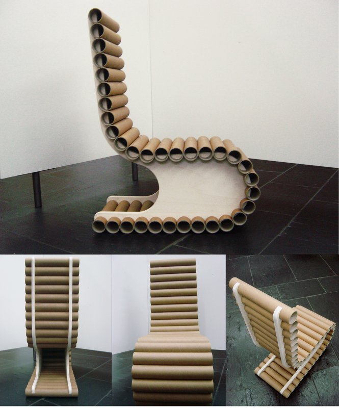Мебель из картонных труб