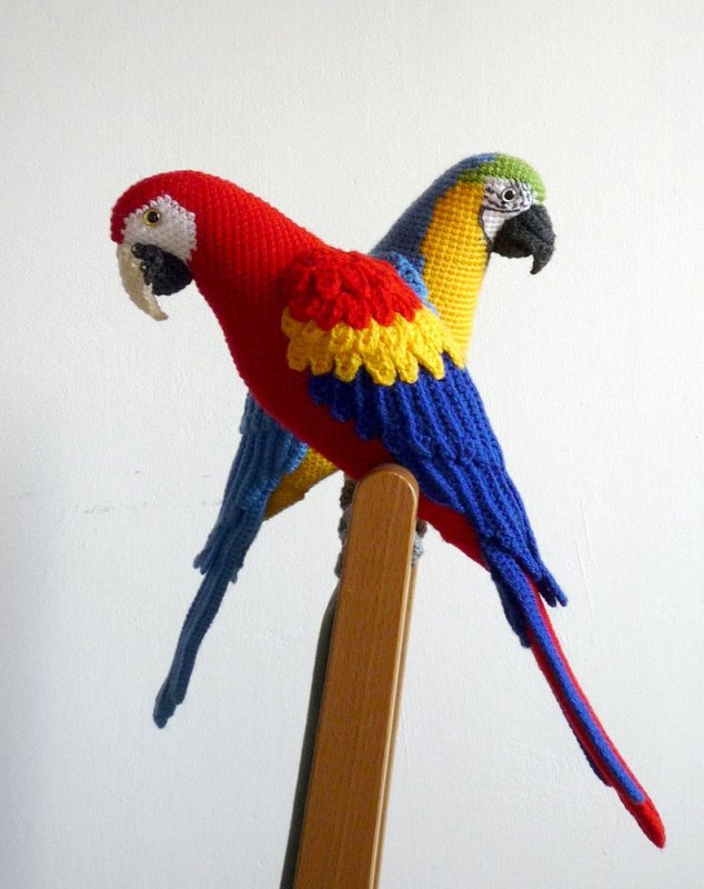 Вязаный попугай ара