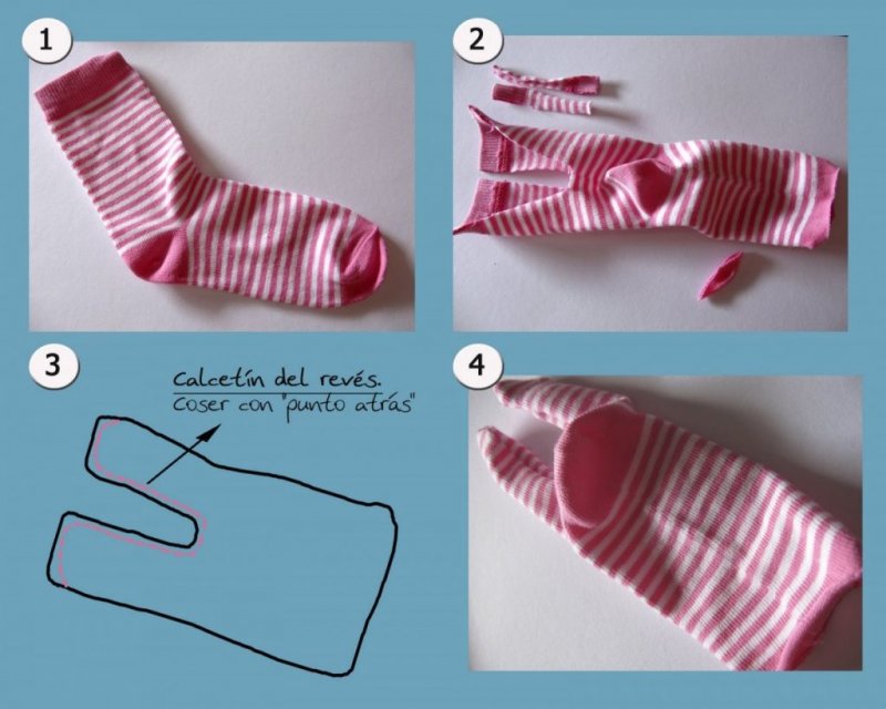 Одежда для игрушек из носков