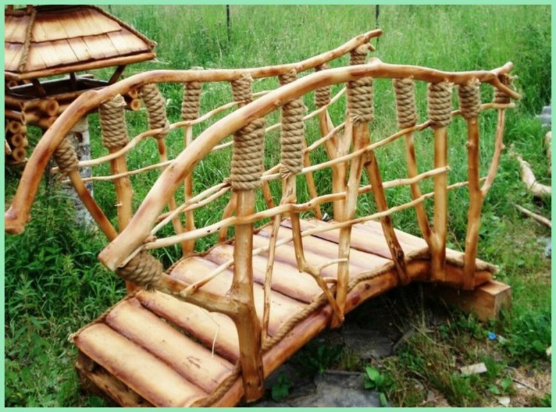 Необычные деревянные изделия для дачи и сада