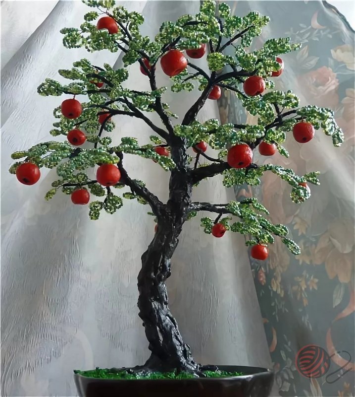 Дерево Яблонька из бисера