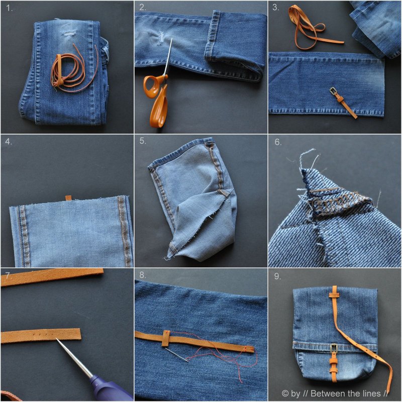 Декор из джинсовой ткани