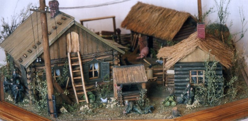 Макет домик в деревне