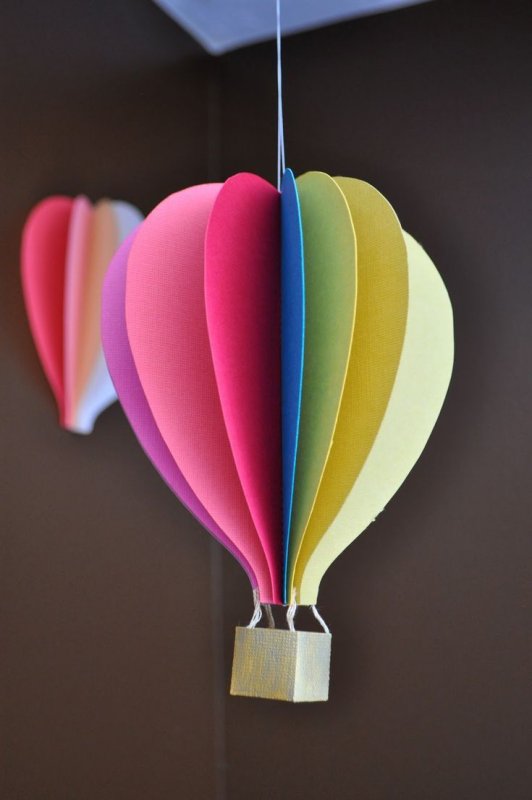 Поделка воздушный шар с корзиной для детей