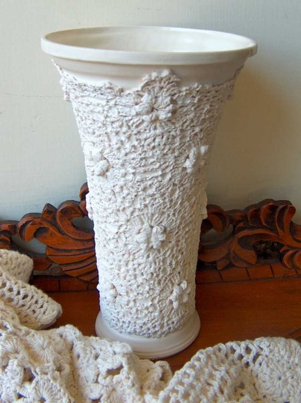 Декор вазы из гипса
