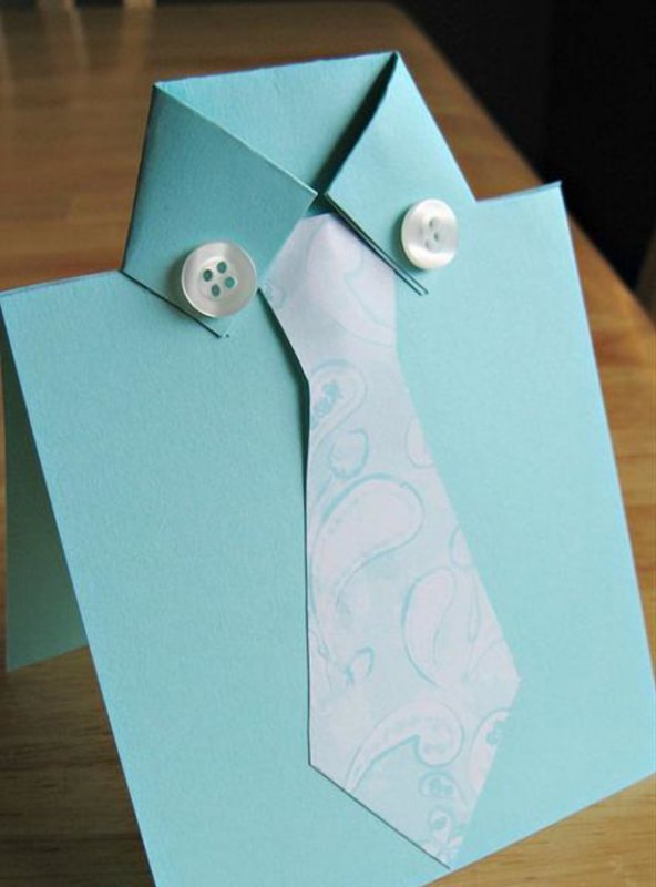 Подарок для папы рубашка с галстуком