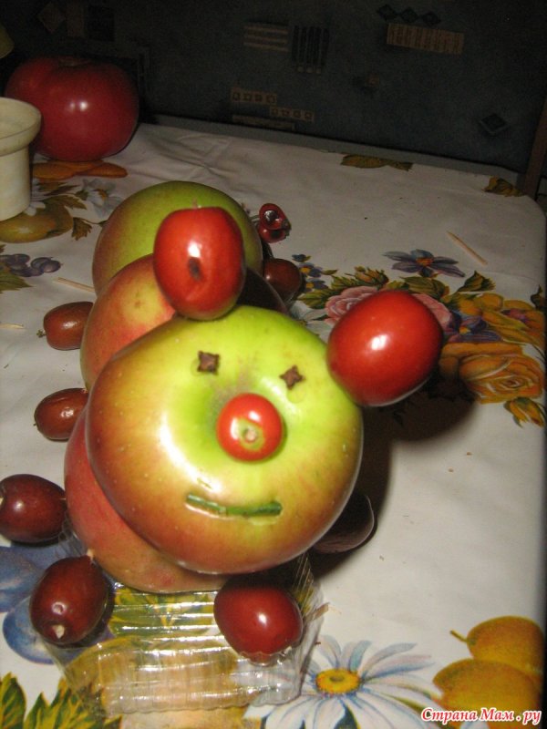 Поделка из яблок в садик