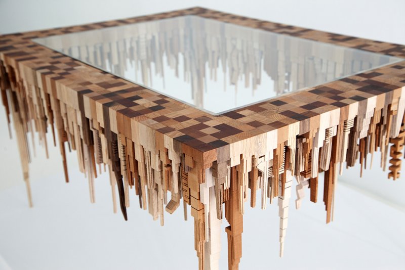 Креативные столы из дерева