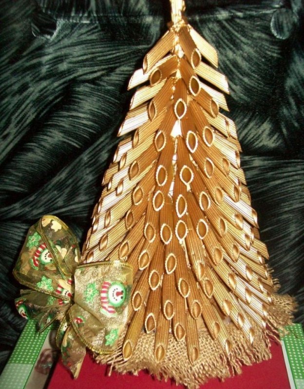 Поделка елка из макарон