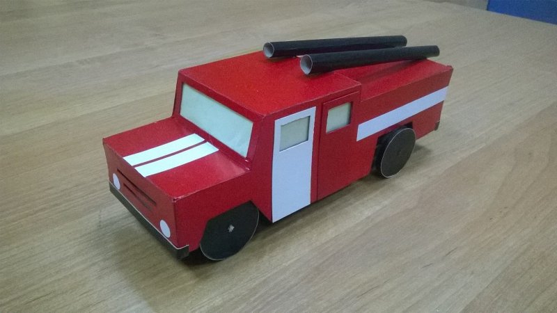 Пожарная машина поделка для детей