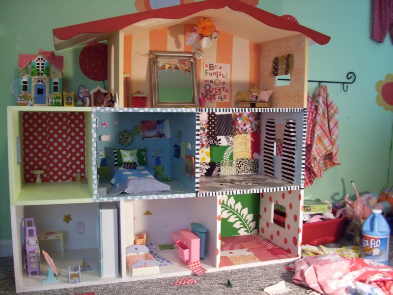 Самодельный домик для Барби