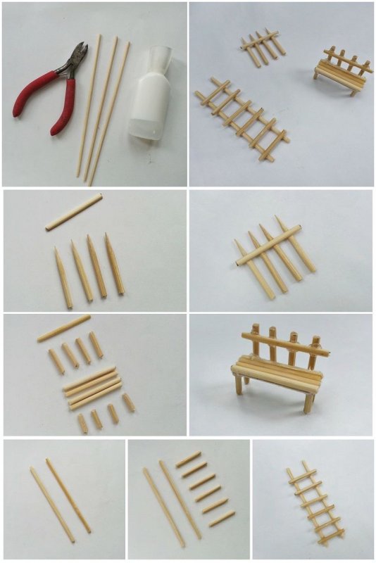 Конструкции из деревянных палочек