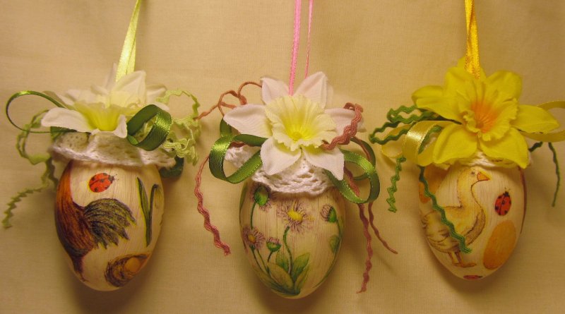 Мешочки цветочки для украшения яиц