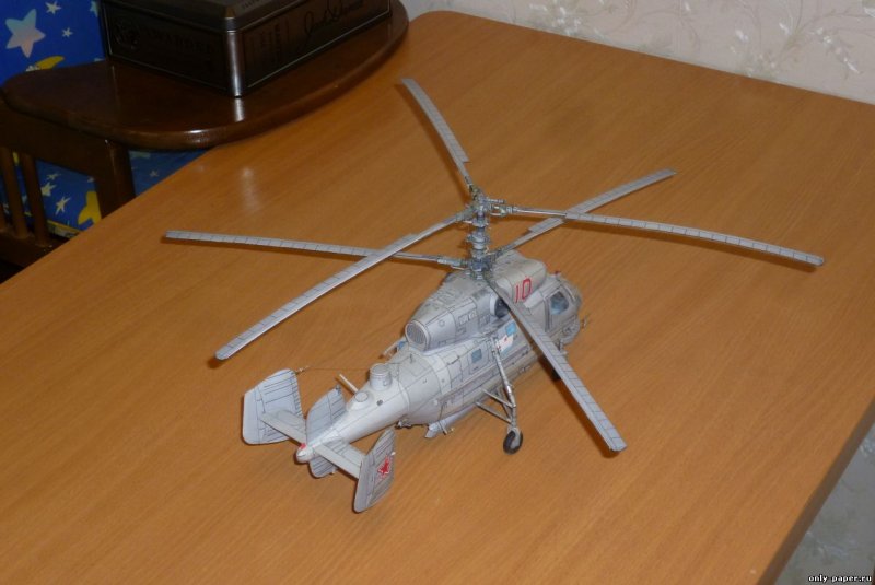 Вертолет из картона