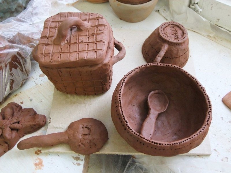 Глиняная посуда лепка