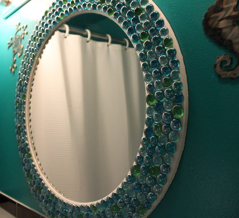 Декорирование круглого зеркала