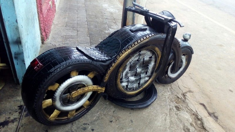 Мотоцикл из автомобильных колес