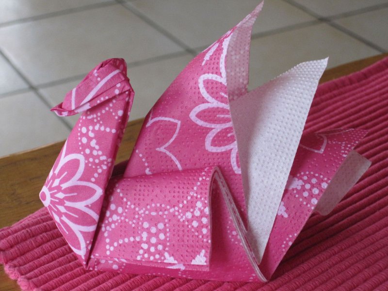 Оригами из салфеток бумажных