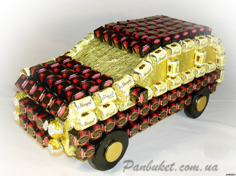 Машина из конфет