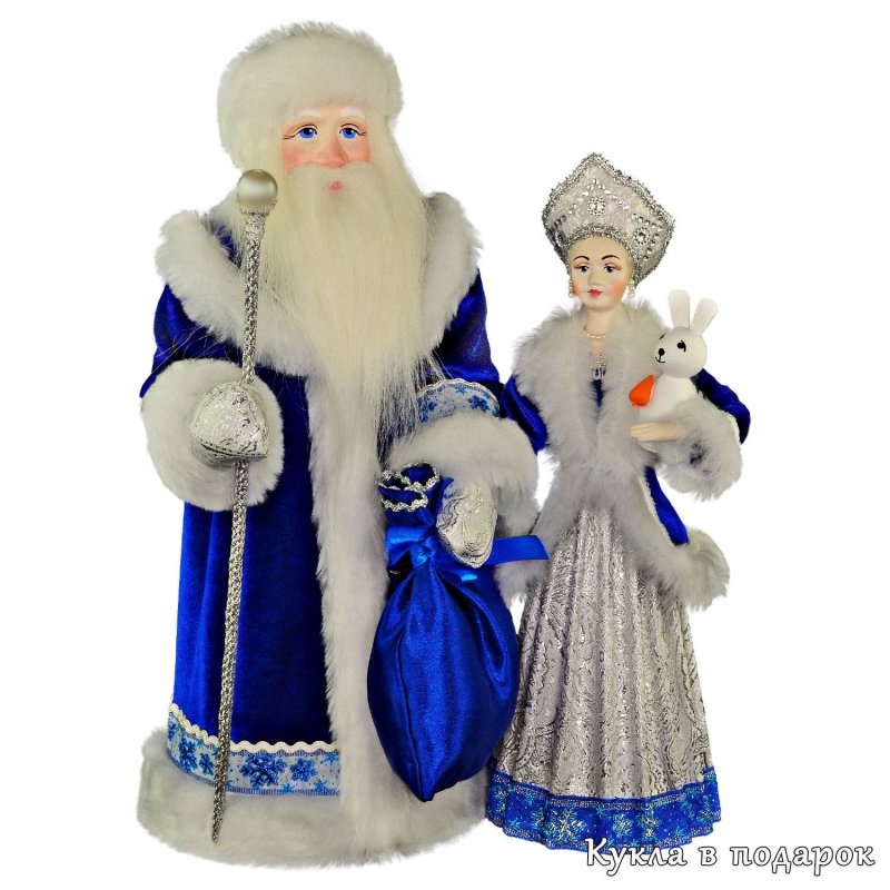 Елочные игрушки дед Мороз и Снегурочка