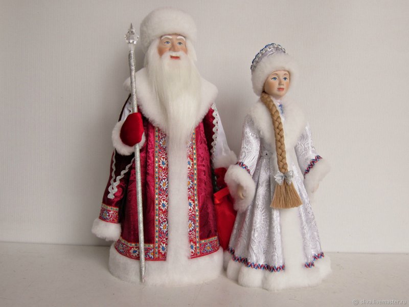 Дед Мороз и Снегурочка куклы